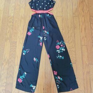 Cutout Jumpsuit Black Red